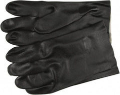 MCR Safety - Size L (9), 10" Long, 43 mil Thick, Supported, PVC Chemical Resistant Gloves - Textured Finish, Interlock Knit Lined, Black - Americas Tooling