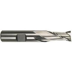 1/2 Dia. x 3 Overall Length 2-Flute Square End M-42 Cobalt SE End Mill-Round Shank-Center Cut-Uncoated - Americas Tooling