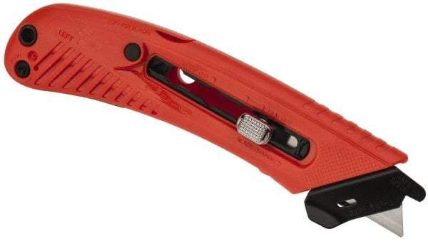 PHC - Retractable Utility Knife - 1-5/8" Blade, Red Plastic Handle, 1 Blade Included - Americas Tooling