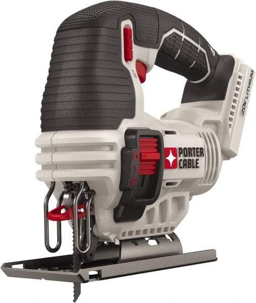 Porter-Cable - 20 Volt, 2,500 SPM, 3/4" Stroke Length, Lithium-Ion Cordless Jigsaw - 45° Cutting Angle, Series 20V MAX - Americas Tooling