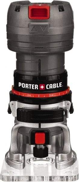 Porter-Cable - 31,000 RPM, 0.5 HP, 4.4 Amp, Laminate Trimmer Electric Router - 120 Volts, 1/4 Inch Collet - Americas Tooling