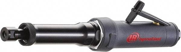 Ingersoll-Rand - 1/4" Collet, Straight Handle, Air Extended Length Die Grinder - 25,000 RPM, Rear Exhaust, 25 CFM, 1 hp, 90 psi - Americas Tooling