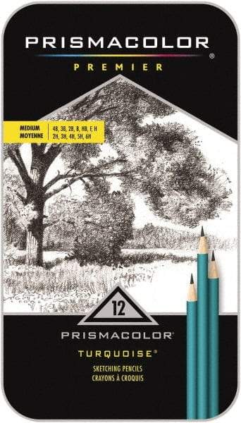 Prismacolor - 2B, 2H, 3B, 3H, 4B, 4H, 5H, 6H, B, F, H, HB Graphite Pencil - Graphite - Americas Tooling