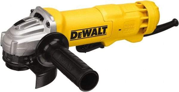 DeWALT - 4-1/2" Wheel Diam, 11,000 RPM, Corded Angle & Disc Grinder - 5/8-11 Spindle, 120 Volts, 11 Amps - Americas Tooling