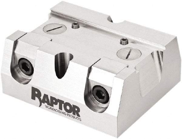 Raptor Workholding - 2-1/4" Jaw Width, 10" High x 8" Long x 10" Wide Dovetail Vise - For Use with 4 & 5 Axis Workholding Systems - Americas Tooling