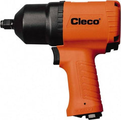 Cleco - 3/8" Drive, 10,000 RPM, 450 Ft/Lb Torque Impact Wrench - Pistol Grip Handle, 1,600 IPM, 40.5 CFM, 90 psi, 1/4" NPT Inlet - Americas Tooling