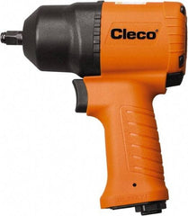 Cleco - 1/2" Drive, 9,000 RPM, 850 Ft/Lb Torque Impact Wrench - Pistol Grip Handle, 1,200 IPM, 37.5 CFM, 90 psi, 1/4" NPT Inlet - Americas Tooling