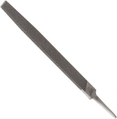 Anglo American - 4" Long, Second Cut, Flat American-Pattern File - Double Cut, 0.1" Overall Thickness, Tang - Americas Tooling