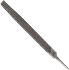 Anglo American - 12" Long, Second Cut, Flat American-Pattern File - Double Cut, 0.26" Overall Thickness, Tang - Americas Tooling