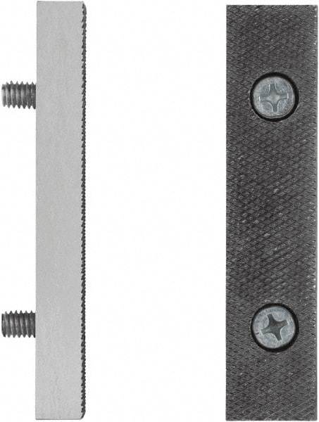 Irwin - 4-1/2" Wide x 1-1/5" High x 0.9" Thick, Flat/No Step Vise Jaw - Fixed Jaw, Compatible with 4-1/2" Record Bench Vises - Americas Tooling