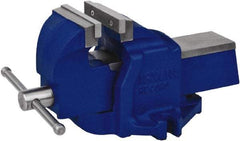 Irwin - 3" Jaw Width, 3-3/4" Opening Capacity, 1-7/8" Throat Depth, Steel Stationary Bench Vise - Bolt Down Base Attachment - Americas Tooling