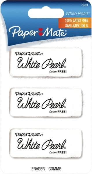 Paper Mate - Rectangle Rubber Eraser - White - Americas Tooling