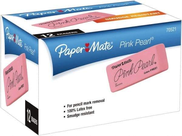 Paper Mate - Rectangle Rubber Eraser - Pink - Americas Tooling