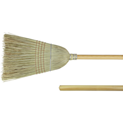 18″ - Corn & Fiber Medium Upright Broom - Americas Tooling