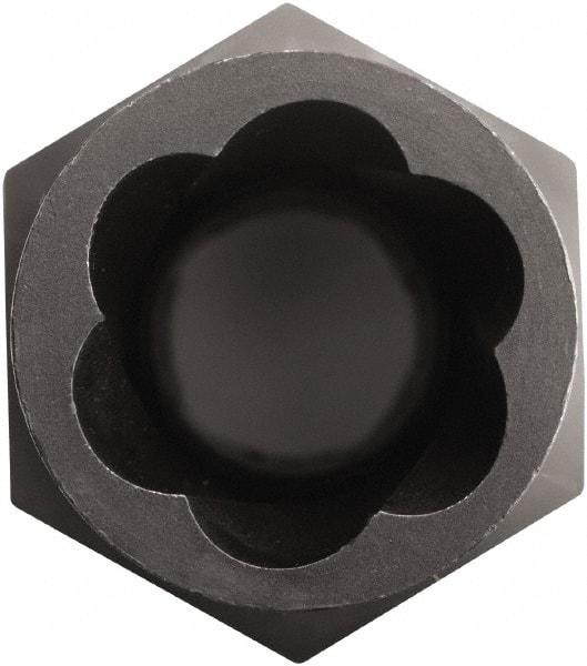 Irwin - 1/2" Drive Reverse Spiral Flute Hex Bolt Remover - 1/4" Hex, 1-3/4" OAL - Americas Tooling