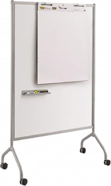 Safco - 72" High x 42" Wide Magnetic Wet/Dry Erase - Steel, 21-1/2" Deep, Includes Magnetic Accessory Tray, Dry Erase Markers, Eraser & Easel Pad Hooks - Americas Tooling