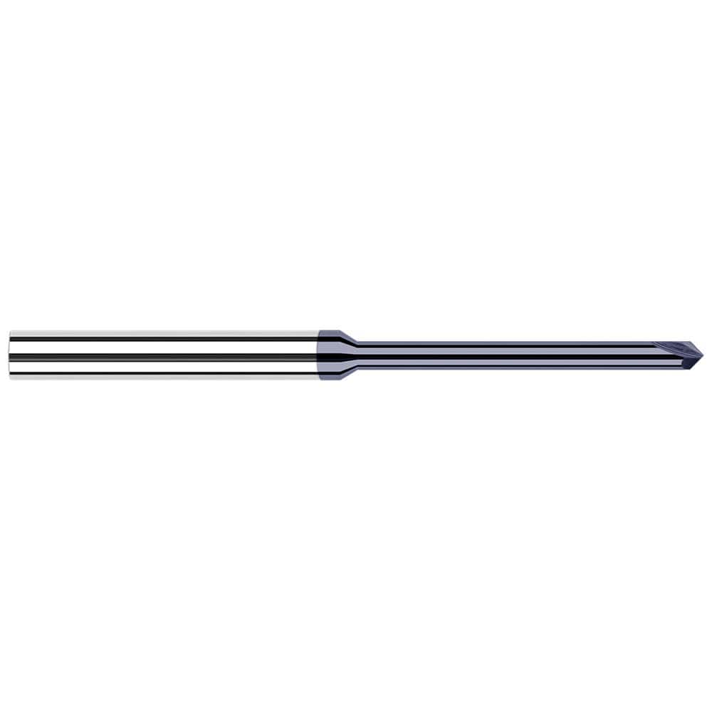 Harvey Tool - 3/32" Diam 90°/90° 2-Flute Single End Solid Carbide Chamfer Mill - Exact Industrial Supply