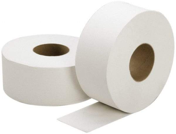 Ability One - 1,000' Roll Length x 3.7" Sheet Width, Jumbo Roll Toilet Tissue - 2 Ply, White, Recycled Fiber - Americas Tooling