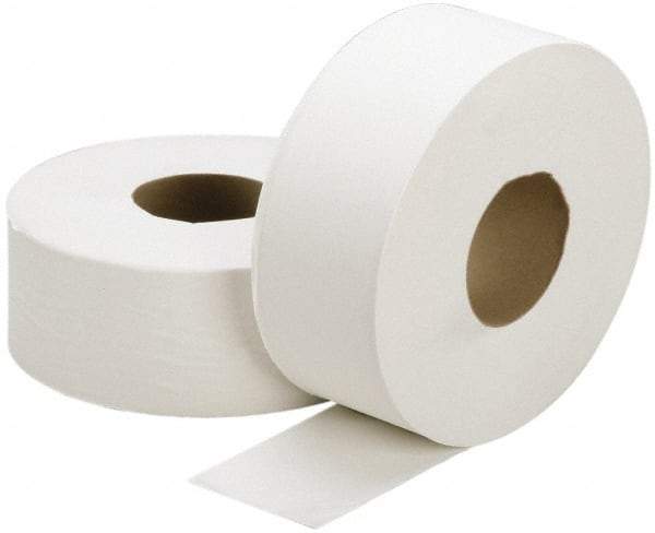 Ability One - 2,000' Roll Length x 3.7" Sheet Width, Jumbo Roll Toilet Tissue - Single Ply, White, Recycled Fiber - Americas Tooling