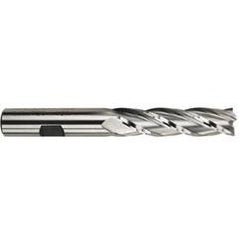 1-1/4 Dia. x 6-1/2 Overall Length 4-Flute Square End High Speed Steel SE End Mill-Round Shank-Center Cut-Uncoated - Americas Tooling