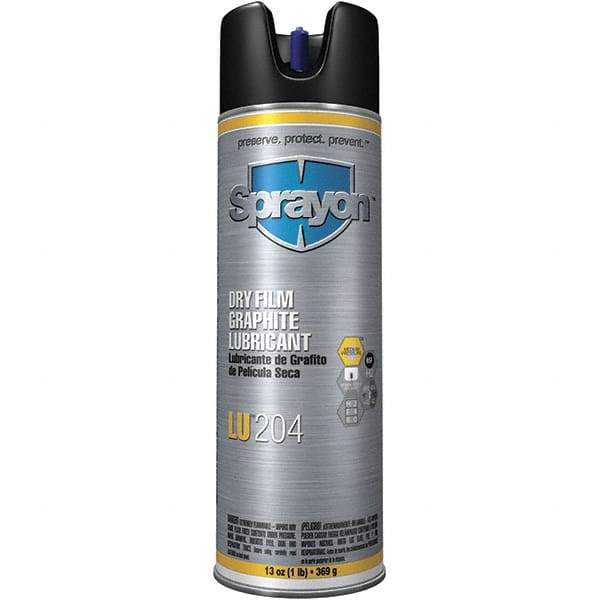 Sprayon - 10 oz Aerosol Dry Film Lubricant - Black, -40°F to 850°F - Americas Tooling