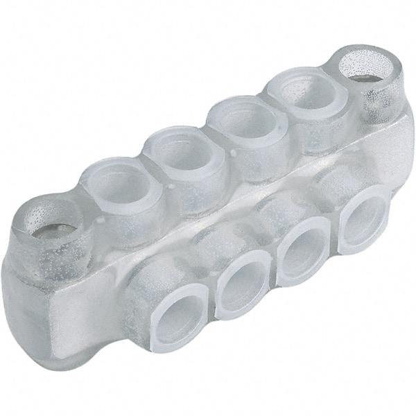 Panduit - 6 Port, 6 AWG Compatible, Tap Connector - 7.84" OAL x 3" OAW x 1.36" OAH, Clear - Americas Tooling