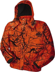 DeWALT - Size L Heated & Cold Weather Jacket - Camo Blaze, Polyester, Zipper Closure - Americas Tooling