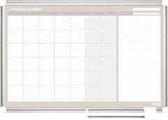 MasterVision - 24" High x 36" Wide Painted Metal Magnetic Dry Erase Calendar - Steel, 42.32" Deep, Includes Mounting Kit - Americas Tooling