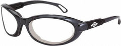 CrossFire - Clear Lenses, Framed Safety Glasses - Anti-Fog, Gray Frame, Size Universal, Wrap Around - Americas Tooling