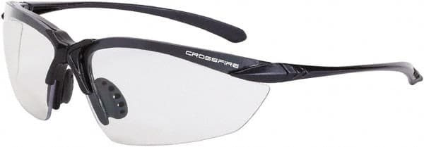 CrossFire - Indoor/Outdoor Lenses, Framed Safety Glasses - Scratch Resistant, Gray Frame, Size Universal, Wrap Around - Americas Tooling