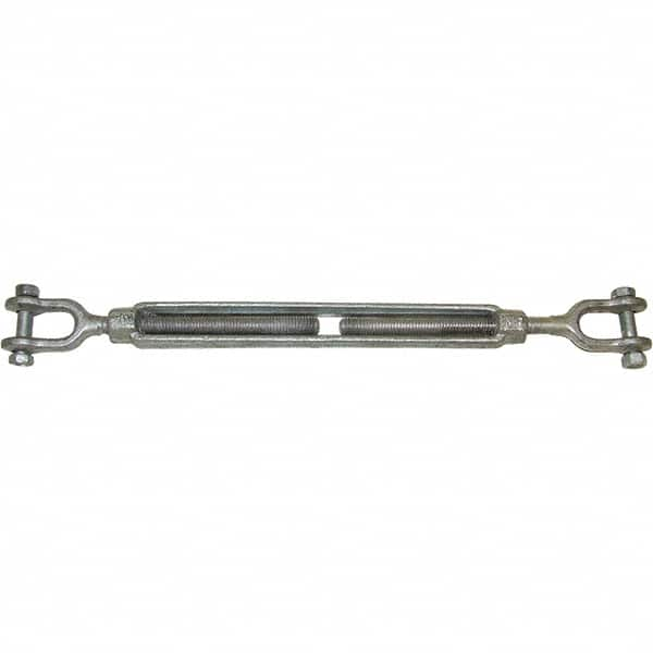 CM - 15,200 Lb Load Limit, 1-1/4" Thread Diam, 12" Take Up, Forged Steel Turnbuckle Body Turnbuckle - Americas Tooling