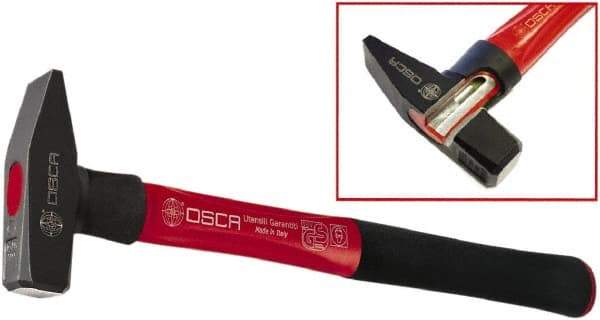 Osca - Machinist's Double Face Hammer - 12" OAL, 12" Long Aluminum Handle with Rubber Grip, 0.89" Face Diam - Americas Tooling