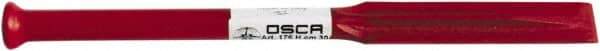 Osca - 12" OAL x 2-1/2" Blade Width Brick Chisel - Chrome Vanadium Steel Handle - Americas Tooling