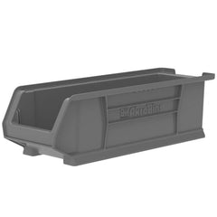 Plastic Hopper Stacking Bin: Gray