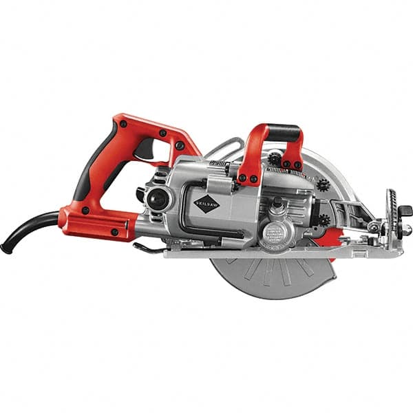 Skilsaw - 15 Amps, 7-1/4" Blade Diam, 5,300 RPM, Electric Circular Saw - 120 Volts, 8' Cord Length, 5/8" Arbor Hole, Left Blade - Americas Tooling