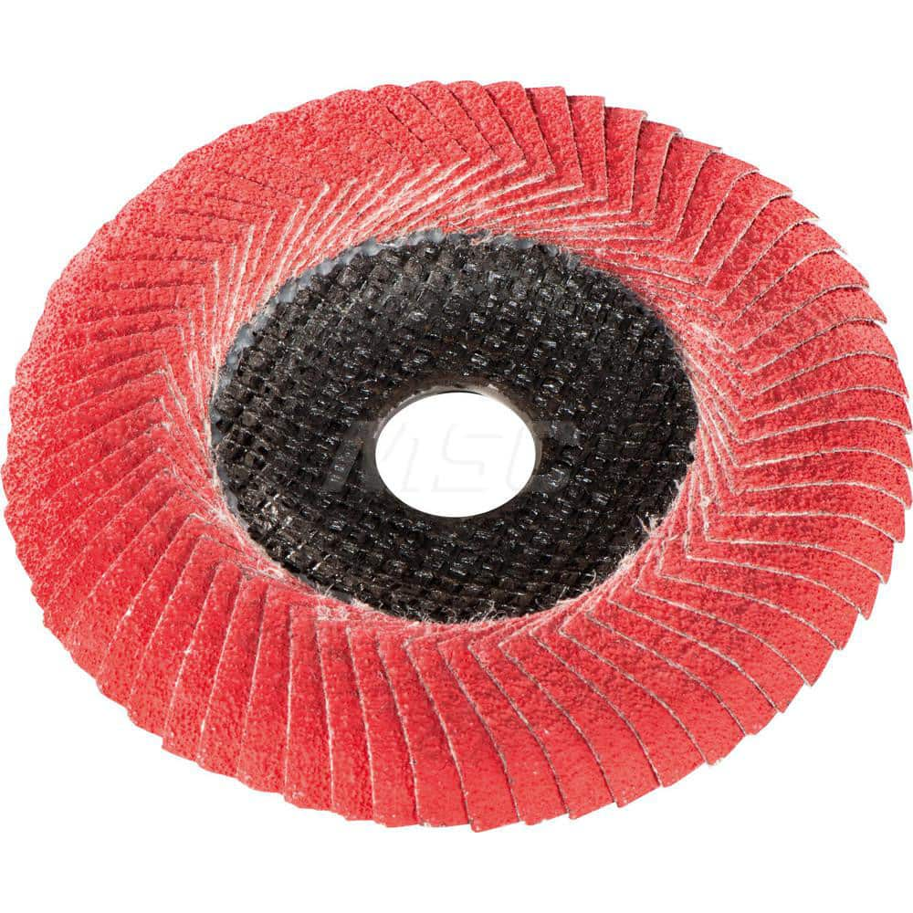 Flap Disc: 6″ Dia, 7/8″ Hole, 60 Grit, Ceramic, Compact Coated, Medium Grade, 10,200 RPM