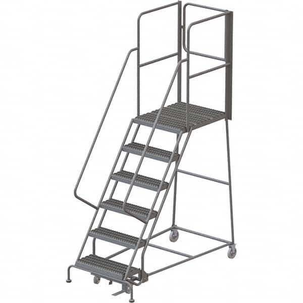 TRI-ARC - Rolling & Wall Mounted Ladders & Platforms Type: Rolling Warehouse Ladder Style: Rolling Platform Ladder - Americas Tooling