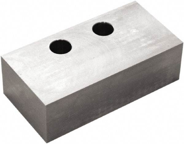 5th Axis - 6" Wide x 2" High x 2.95" Thick, Flat/No Step Vise Jaw - Soft, Steel, Manual Jaw, Compatible with V6105M Vises - Americas Tooling
