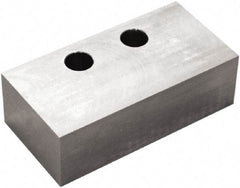 5th Axis - 6" Wide x 2" High x 2.95" Thick, Flat/No Step Vise Jaw - Soft, Aluminum, Manual Jaw, Compatible with V6105M Vises - Americas Tooling