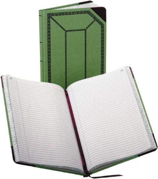 Boorum & Pease - 150 Sheet, 7-5/8 x 12-1/2", Record/Account Book - Green & Red - Americas Tooling