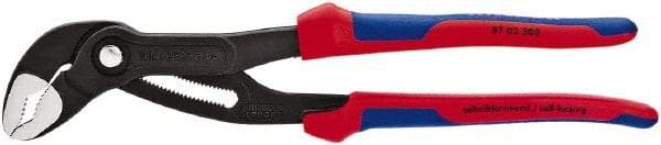 Knipex - 12" OAL, 2-3/4" Max Capacity, 30 Position Water Pump Tongue & Groove Pliers - V-Jaws, Ergo Dual Component Cushion Grip Handles - Americas Tooling