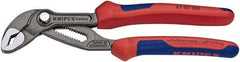 Knipex - 7-1/4" OAL, 1-1/2" Max Capacity, 18 Position Water Pump Tongue & Groove Pliers - V-Jaws, Cushion Grip Handles - Americas Tooling