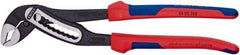 Knipex - 12" OAL, 2-3/4" Max Capacity, 9 Position Water Pump Tongue & Groove Pliers - V-Jaws, Comfort Grip Handles - Americas Tooling