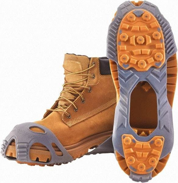 Winter Walking - Size XL, (Women's Size L) Overshoe Cleat - Tungsten Carbide Stud Traction, Gray - Americas Tooling