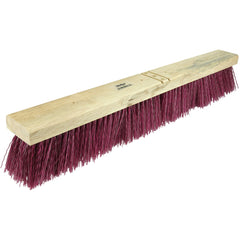 24″ Contractor Garage Broom, Maroon Polypropylene Fill, Includes Brace - Americas Tooling