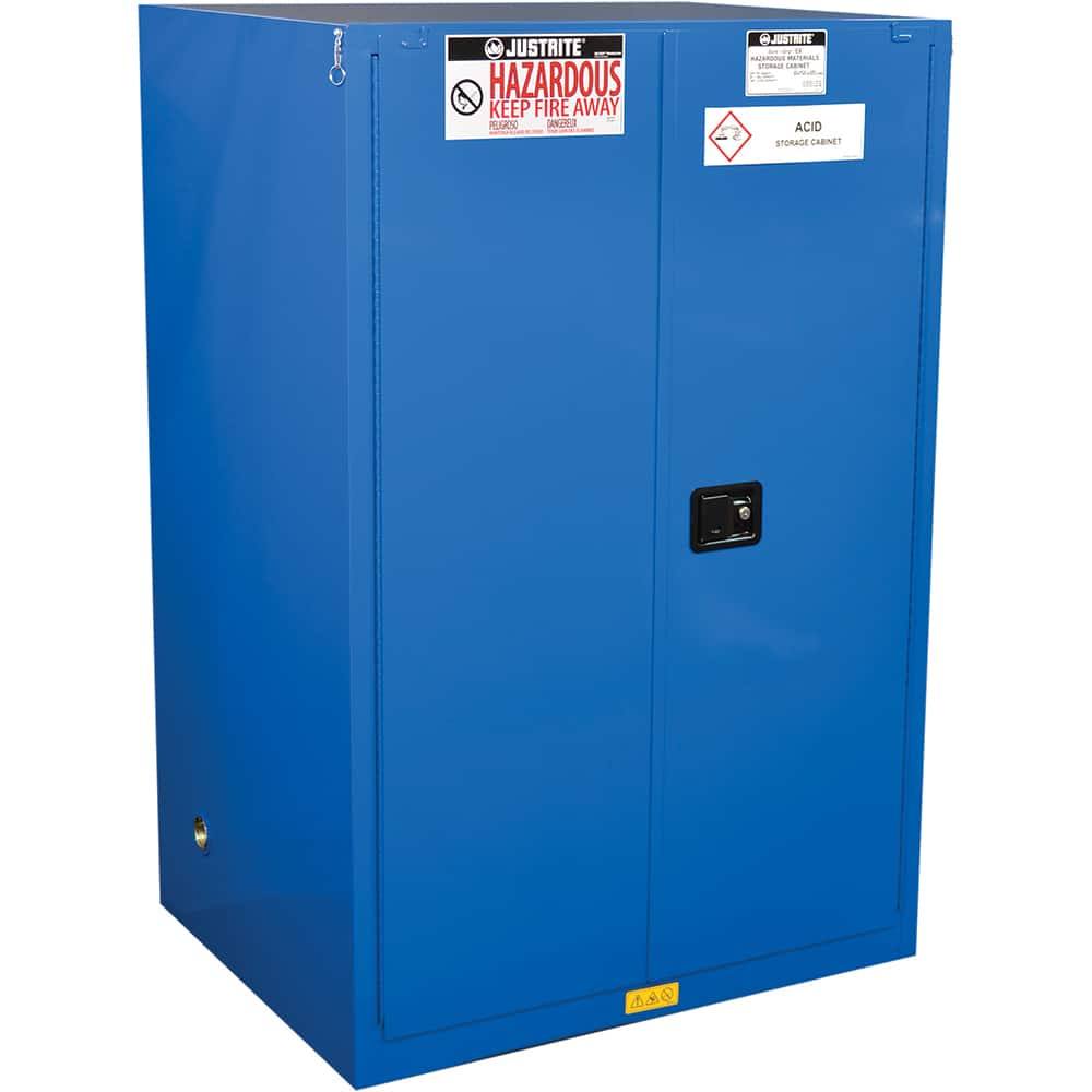 Justrite - 2 Door 2 Shelf 90 Gal Safety Cabinet for Flammable Substances - Exact Industrial Supply