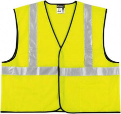 MCR Safety - Size 3XL Flame Resistant/Retardant Lime Solid General Purpose Vest - 27.4" Chest, ANSI 107-2015, Hook & Loop Closure, 3 Pockets, Polyester - Americas Tooling