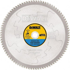 DeWALT - 14" Diam, 1" Arbor Hole Diam, 90 Tooth Wet & Dry Cut Saw Blade - Carbide-Tipped, Standard Round Arbor - Americas Tooling