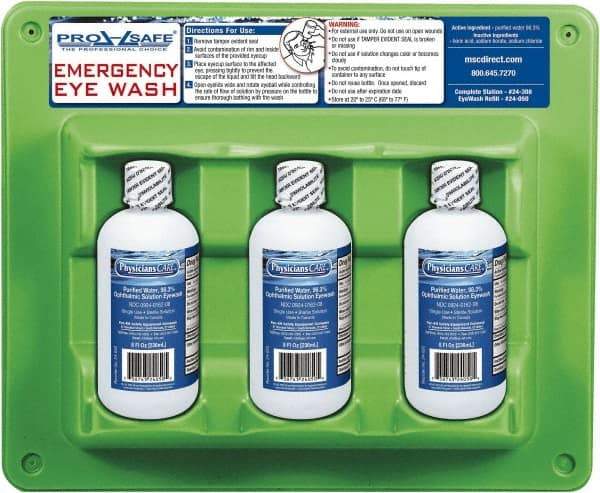 PRO-SAFE - 8 oz, Disposable Eyewash Triple Station - Approved by FDA - Americas Tooling