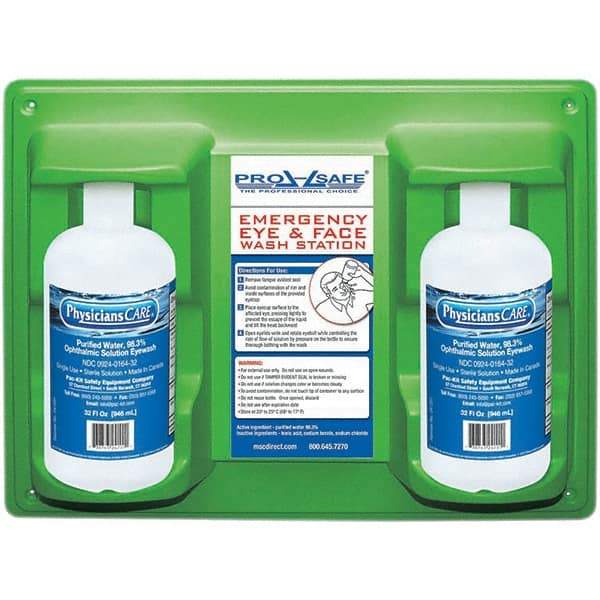 PRO-SAFE - 32 oz, Disposable Eyewash Double Station - Approved by FDA - Americas Tooling